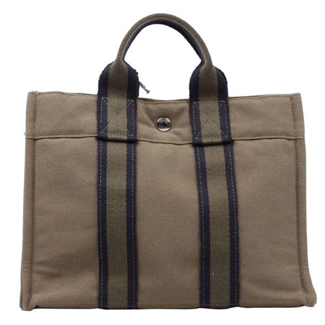 hermes cotton canvas bag|Hermes canvas tote bag.